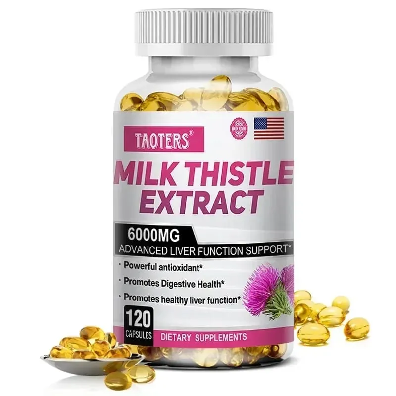 Milk Thistle 6000 Mg Silymarin and Dandelion Root for Liver Health and Antioxidant Detoxification — image 9