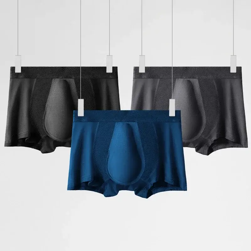 3pc Fitness essential boxers, high-stretch and breathable fabric, full support for sweating, and stretching movements — image 1
