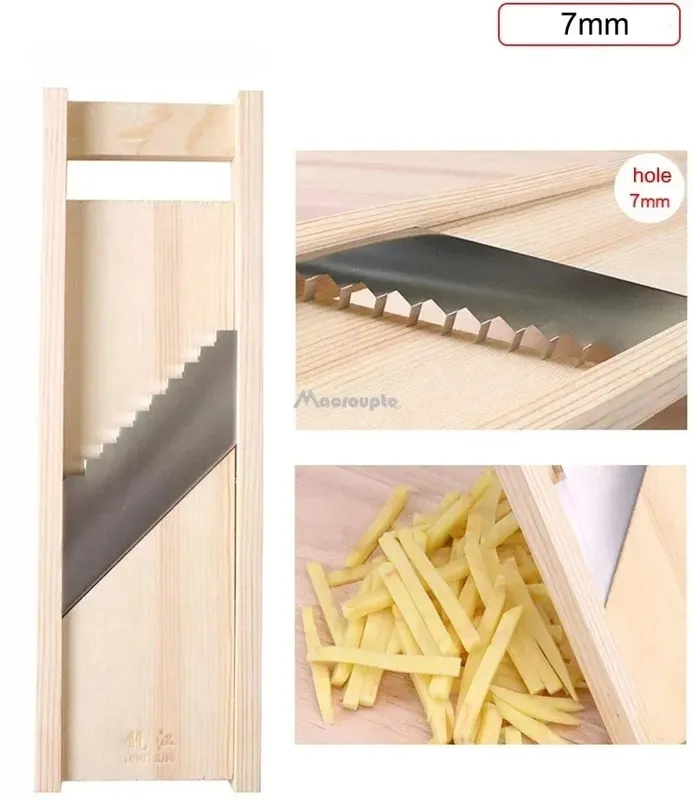 Groentensnijder Roestvrijstalen mes Handleiding Chopper Aardappel Komkommer Wortel Snijmachine Rasp Golfkarton Snijmachine Keuken Gadgets — image 11