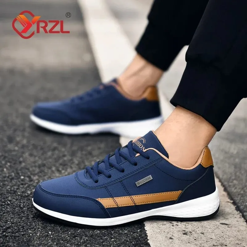 Men Shoes Spring Autumn Waterproof Walking Sneakers Leisure Male Leather Sports Shoes Non-Slip Footwear Tennis for Men — image 7
