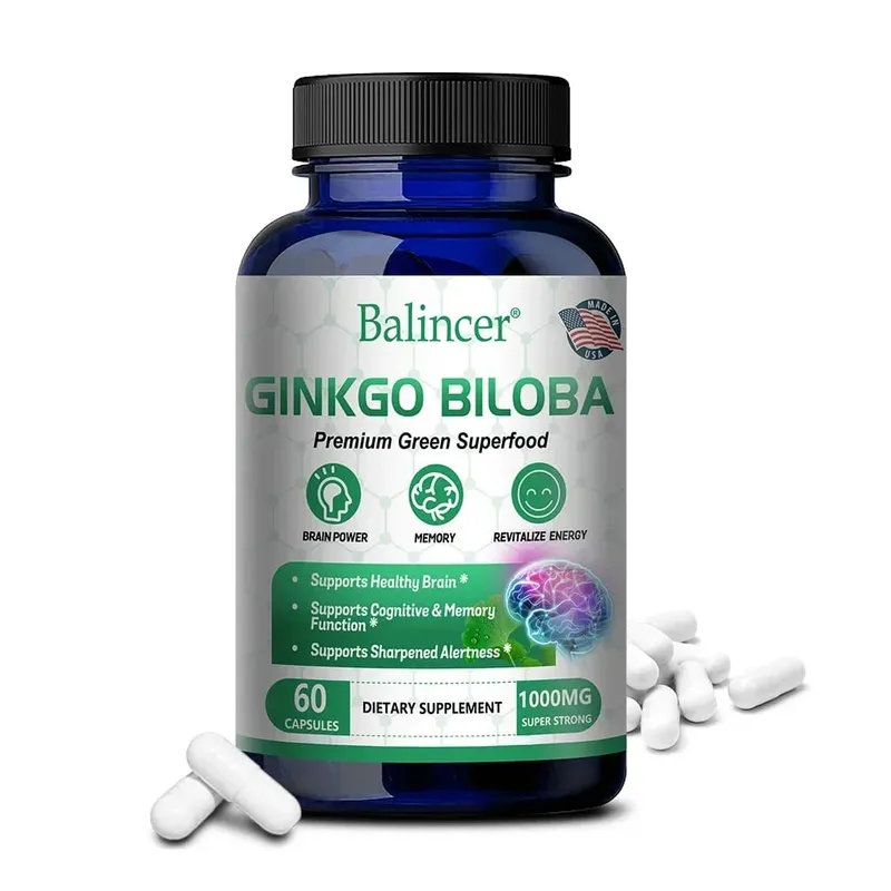 Ginkgo Biloba Extra Strength 1000mg Per Serving - Supports Brain Function and Memory Support 120 Vegetarian Capsules — image 9