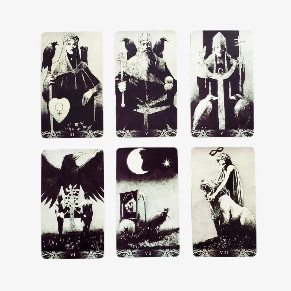 78pcs Murder Of Crows Roi tarot cards English Version Board games Fortune Telling Game Divination Tools For All Skill — image 4