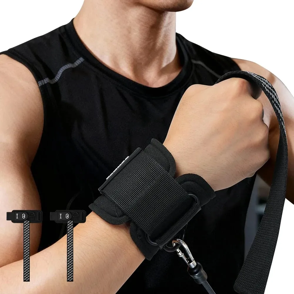 2Pcs Weightlifting Wrist Straps Strength Training Adjustable Non-slip Gym Booster Bands Fitness Lifting Support Sports Grip Band — image 4