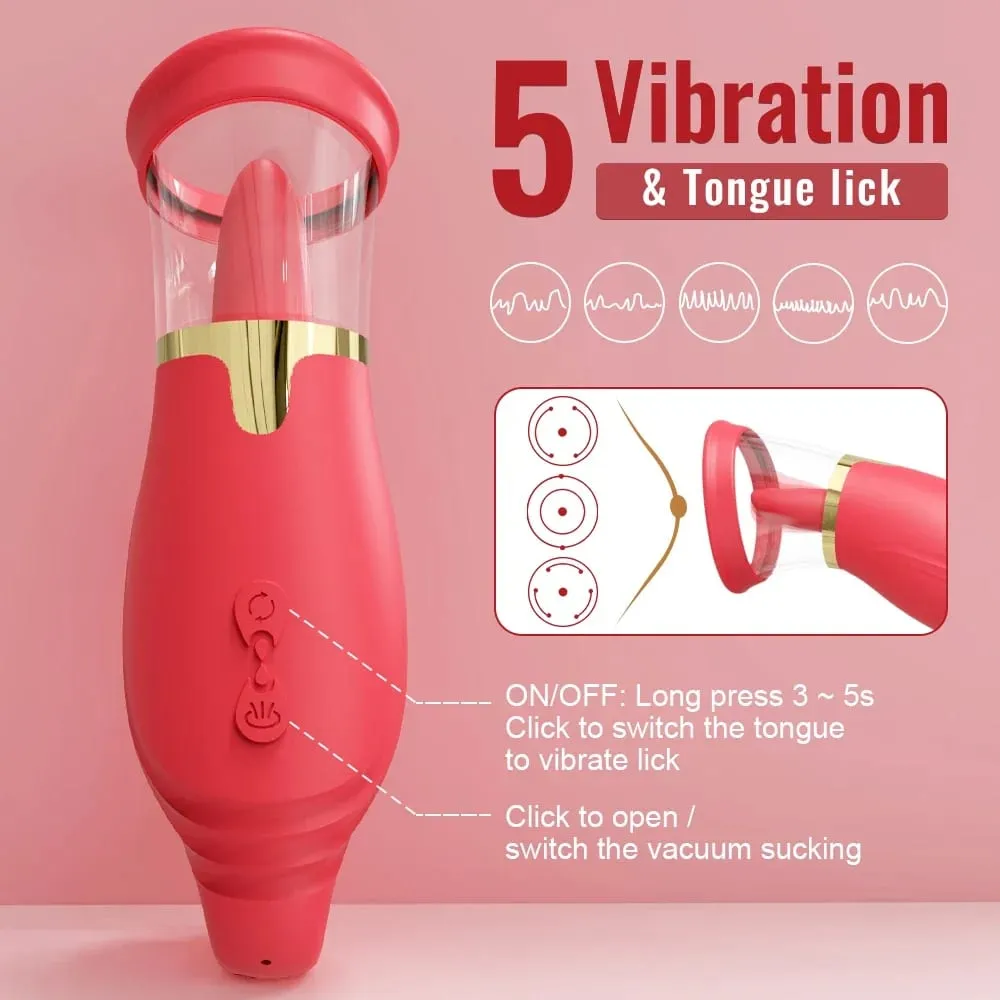 Powerful Swing Tongue Licking Vibrator for Women Oral Sucking Nipple Sucker Clitoris Stimulator Sex Toys Goods for Female Adults — image 3