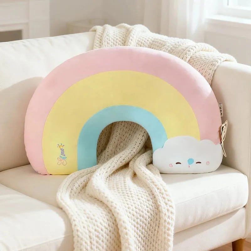 Creative Weather Series Rainbow Cloud หมอน Plush นุ่มน่ารักการ์ตูน Kawaii ตุ๊กตาตุ๊กตาเด็กโซฟาเบาะตกแต่งบ้าน
