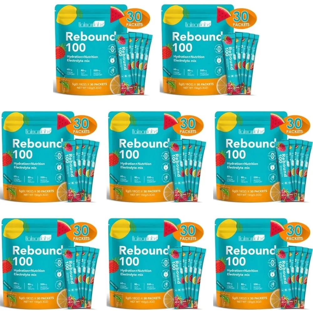Rebound 100 elektrolytpoeder voor hydratatie Spiercomfort met nul suiker en calorieën Energiedrankmix voor trainingen 30 stuks — image 13