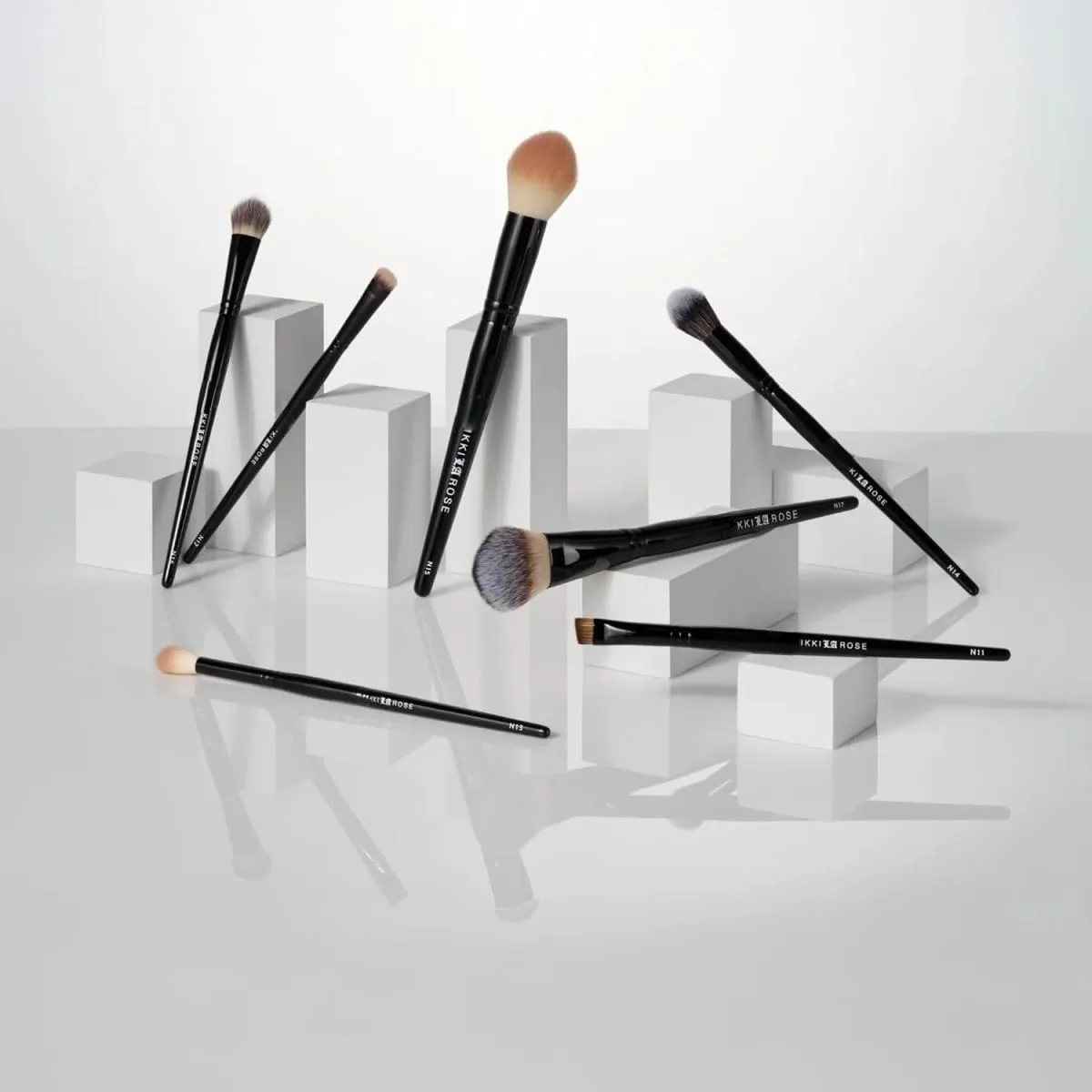BKNikki Pro Artist Makeup Brush Set 7PCS Professional Face Powder Blush Eyeshadow Brow Liner Cosmetic Brushes