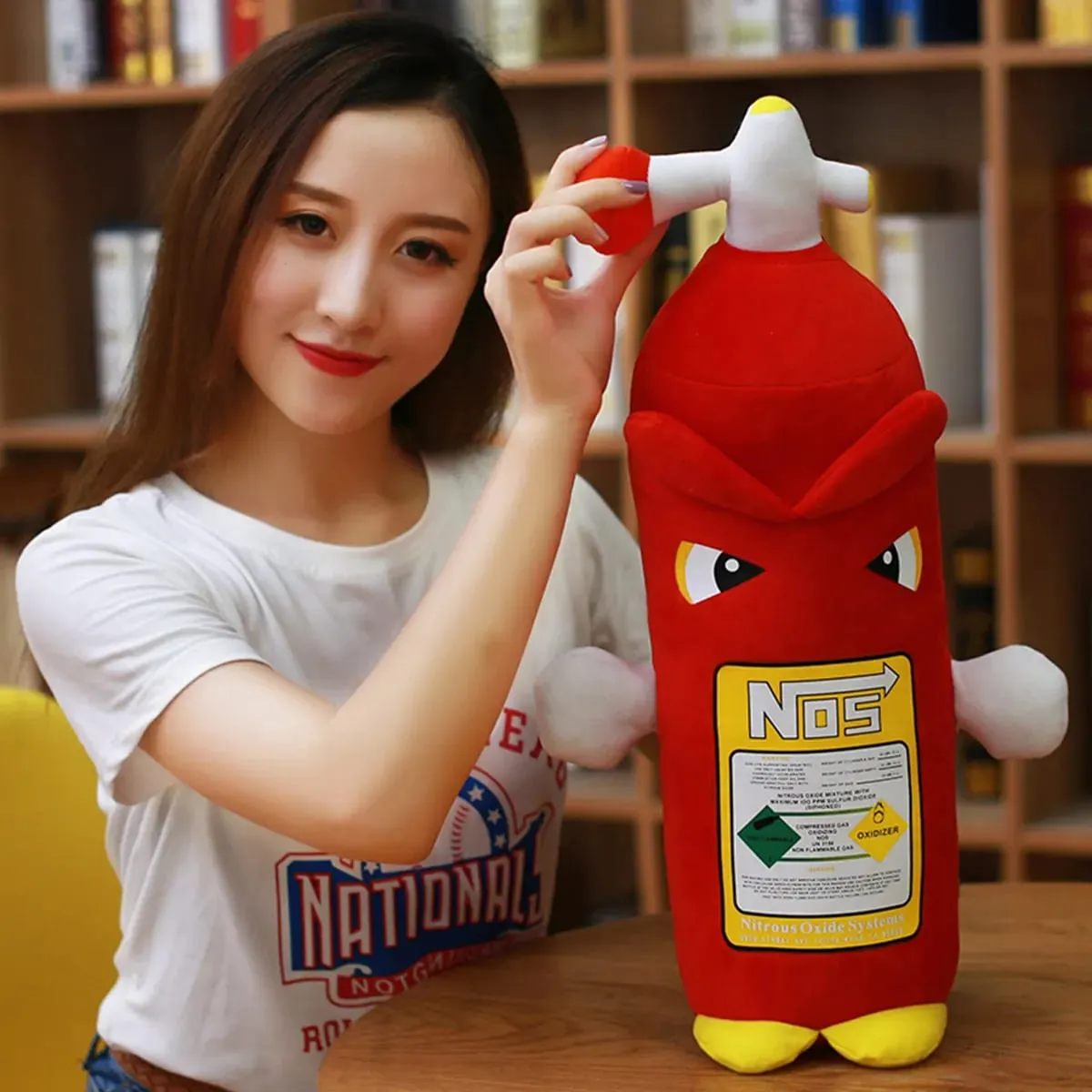 Simulation Fire Extinguisher Plush Toy Soft NOS Pillows Nitrous Oxide Bottle Pillow Cushion Headrest Backrest for Home Decor — image 9