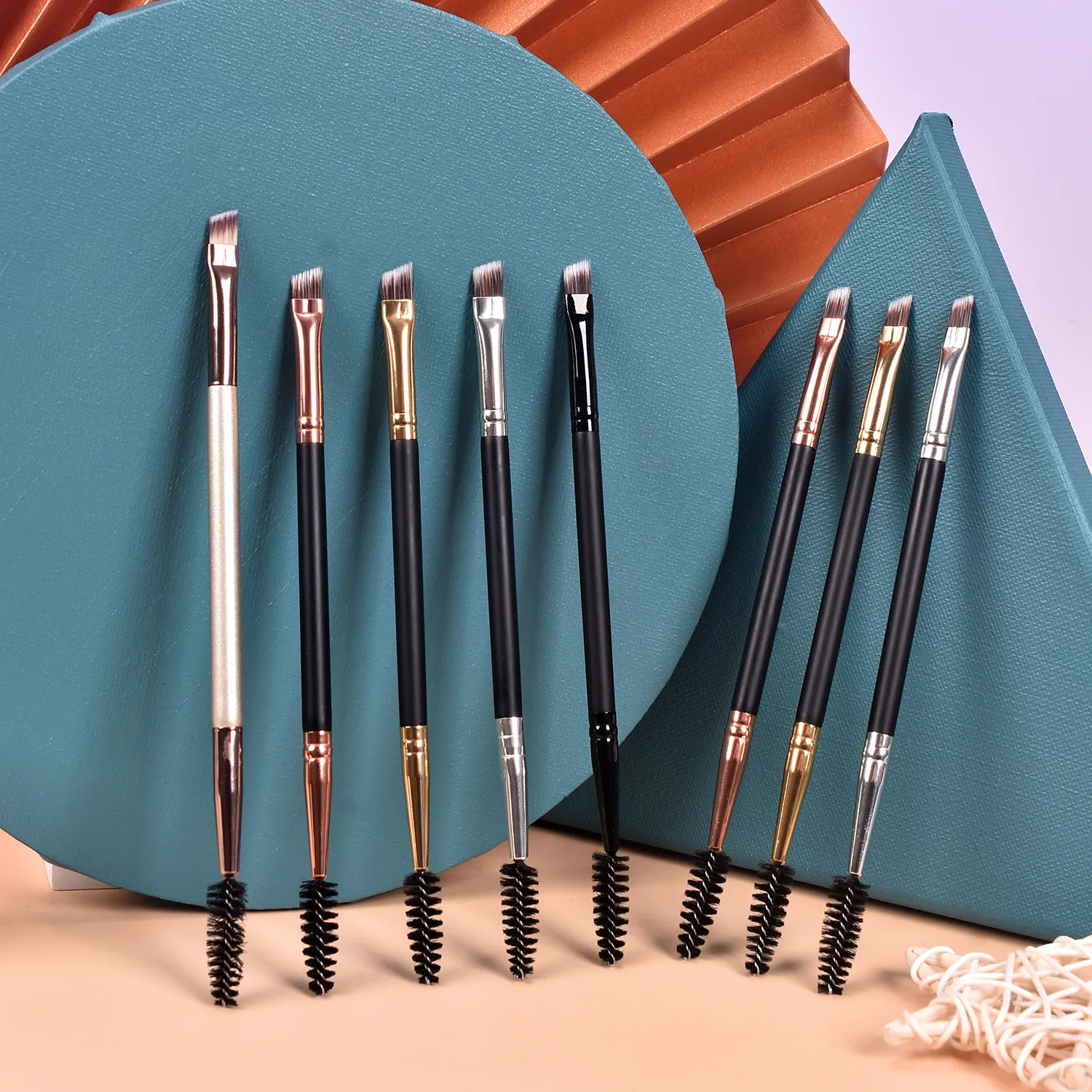 20pcs Eyebrow Brush Private Label Eyelash Comb Makeup Brushes Dual Ended Angled Spoolie 2 in 1 Lash Eyebrow Brush Bulk — image 6