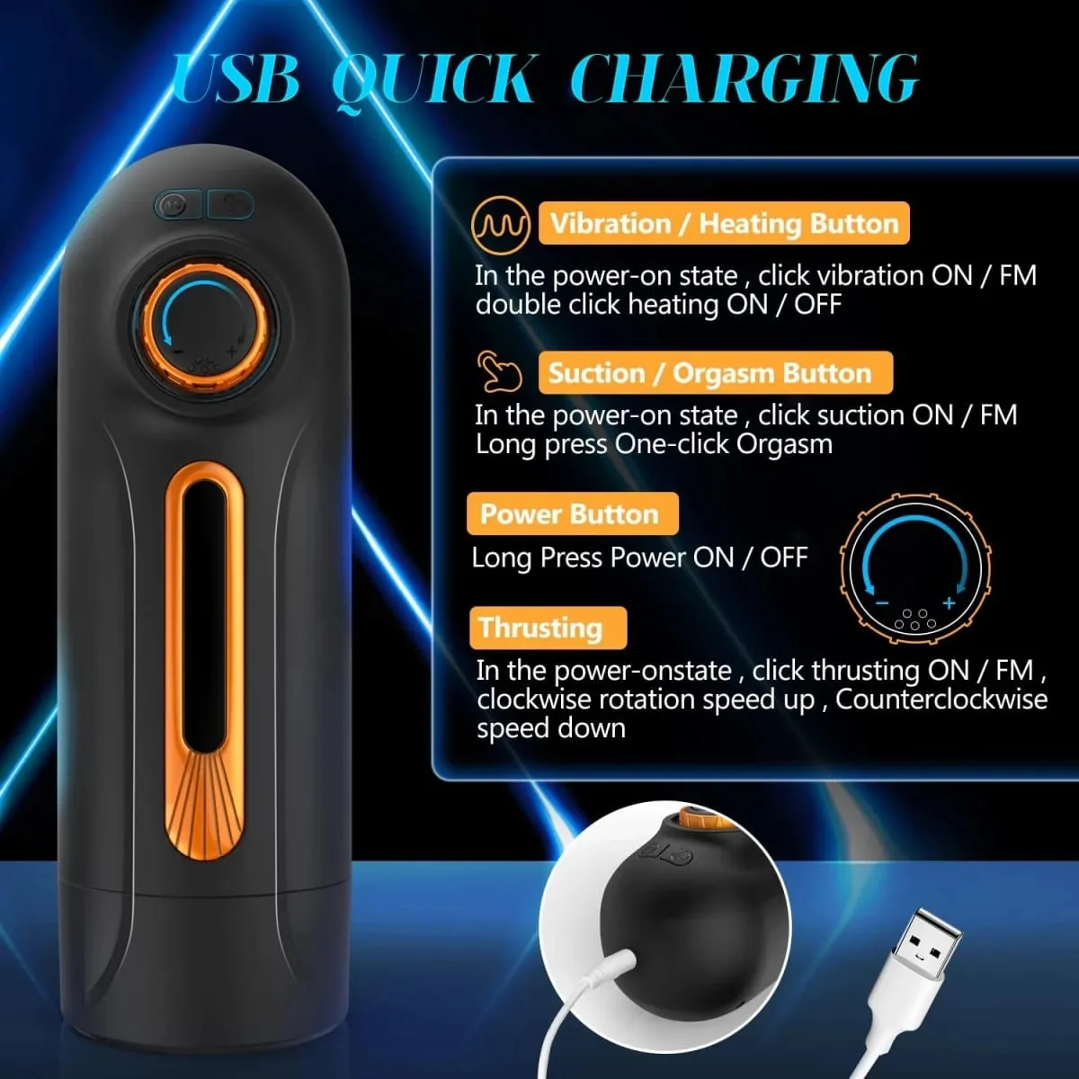 6 IN 1 Masturbation for Men Automatic Telescopic Sucking Blowjob Man Vibrator Masturbator Cup Pussy Real Vagina Sex Toys for Men — image 6