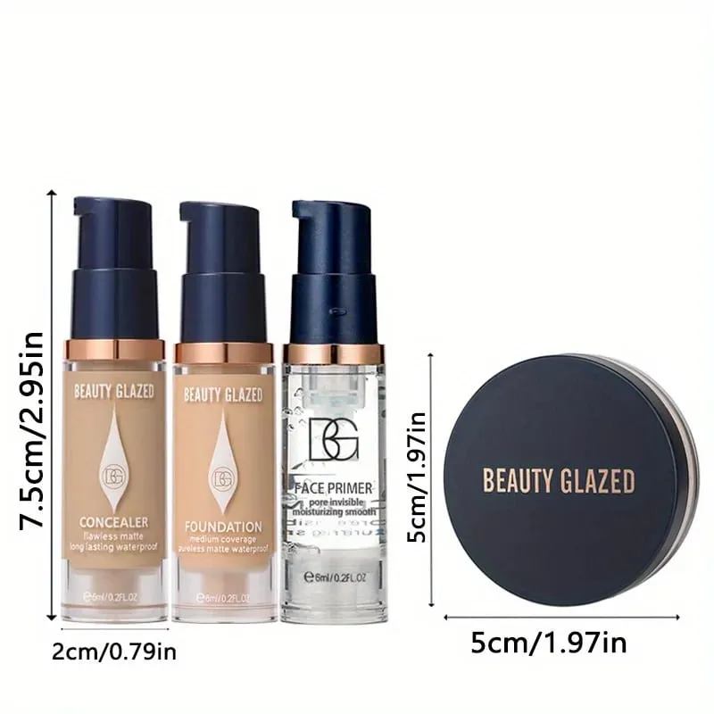 4pcs/set Magic Face Makeup Kit Natural Moisturizing Primer Long Lasting Waterproof Concealer Foundation Travel Face Makeup Set — image 5