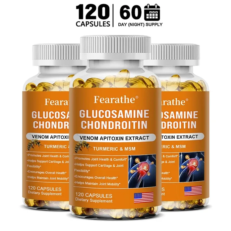 Glucosamine Chondroitin Bee Venom Turmeric at MSM - Bones Joint Antioxidant Digestive Support Non-GMO — image 8