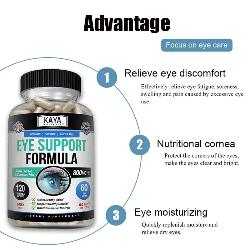 Eye Vitamins Lutein Zeaxanthin and Bilberry Extract Improve Eye Fatigue and Dryness Improve Vision Health — image 5