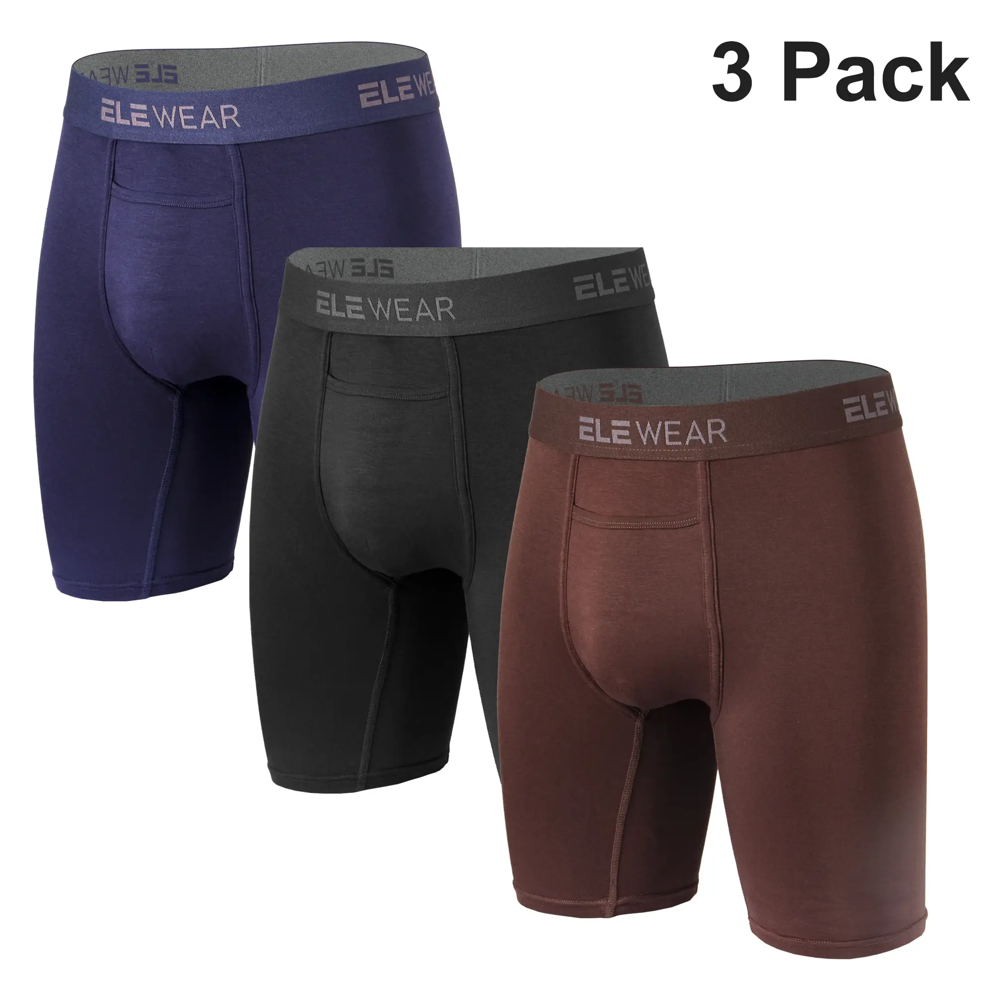 3 Pack Men Modal Underwear With Opening Up Breathable Mens Boxershorts Men's Panties Underpants Plus Size Boxers Brief — image 3