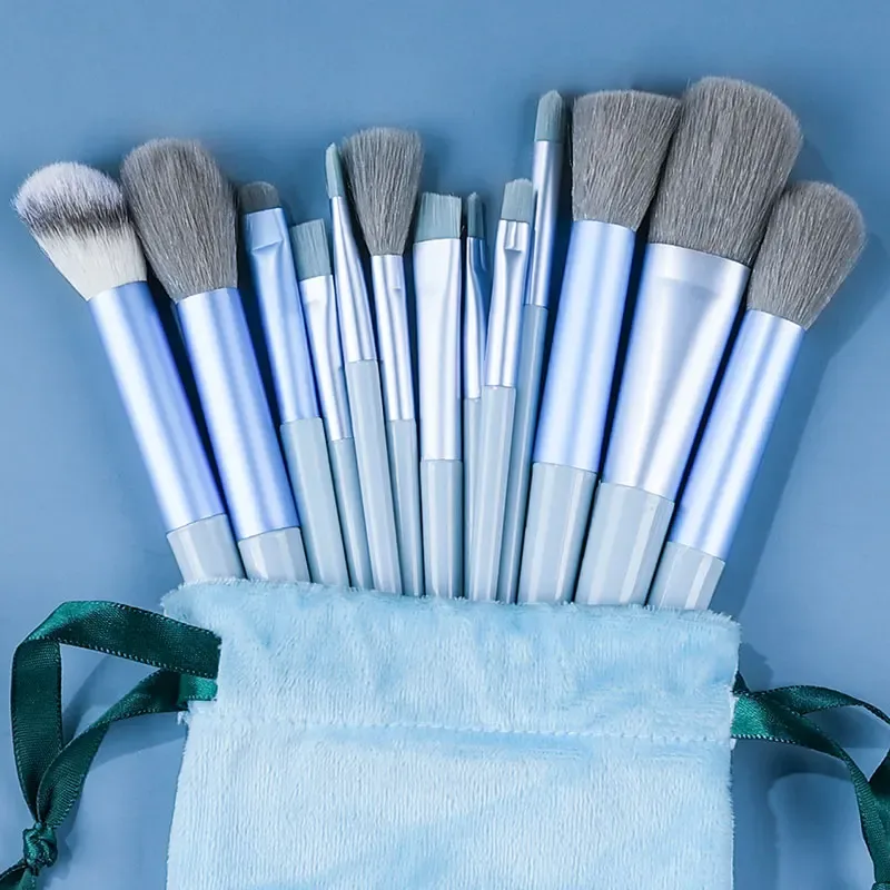 Professional 13PCS Makeup Brushes Set 2 Powder Puff Sponge for Cosmetics Foundation Blush Eyeshadow Blending Brush Beauty Tools