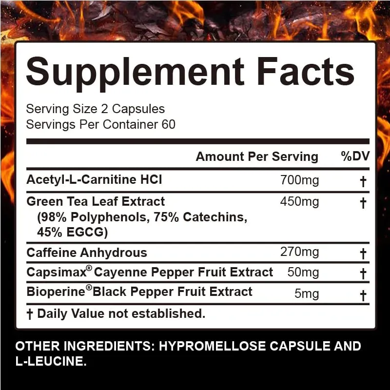 Burn-XT Fat Burner - Support Energy Metabolism Help Appetite Suppression Intestinal Digestion — image 2