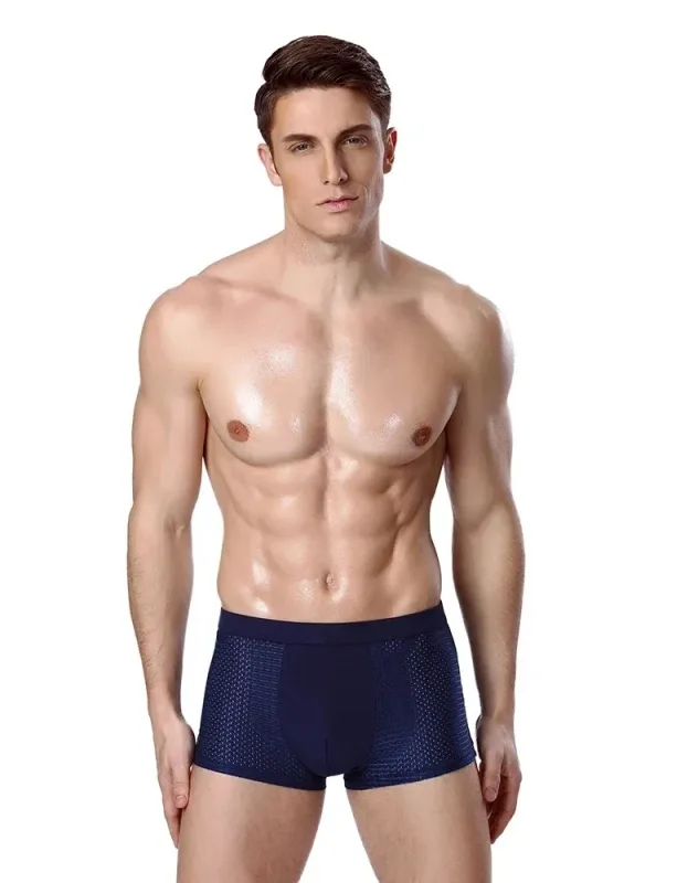 Plus Size 8XL Bamboo Boxer Shorts for Men 4-Pack - Breathable Moisture Wicking Anti Chafing Underwear, Solid Color Comfortable T — image 17