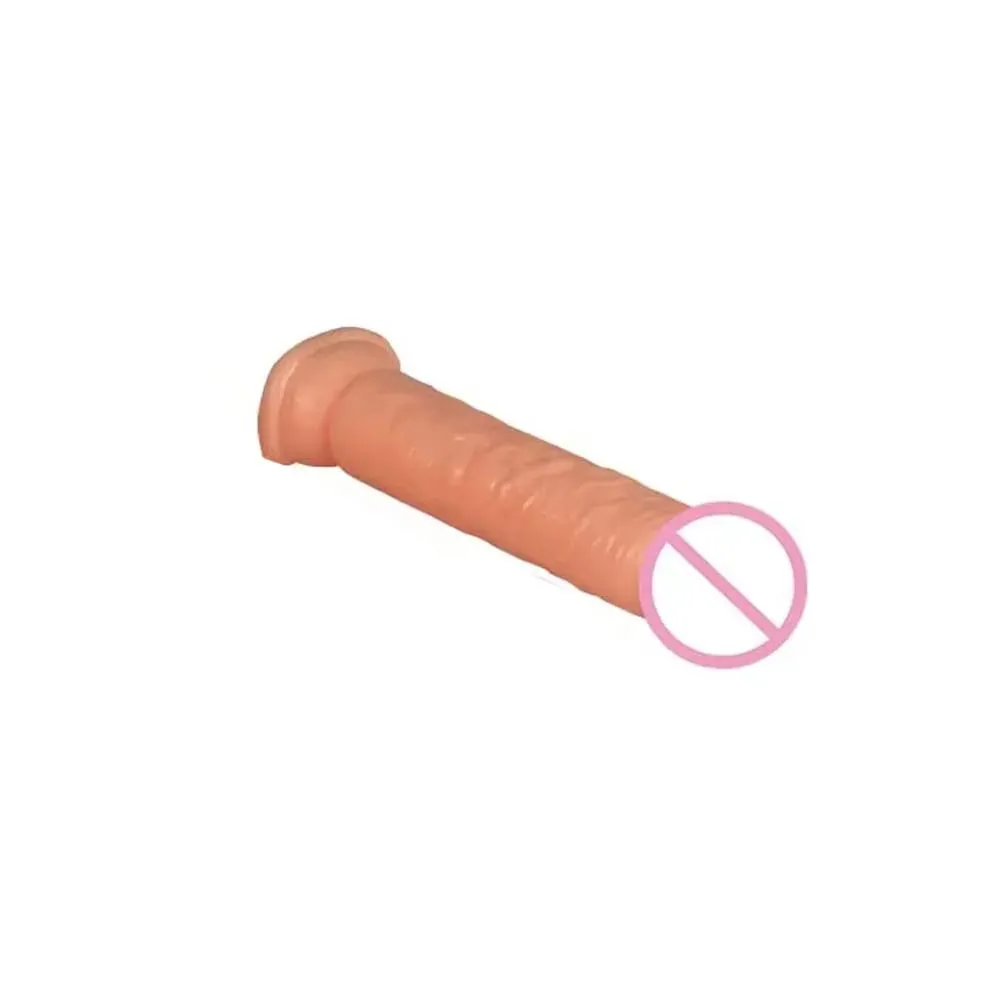 Realistic Flesh Colored Silicone Dildo with Suction Cup Soft Butt Plug Adult Sex Toy for Women And Men Realistic Soft Dildo — image 1