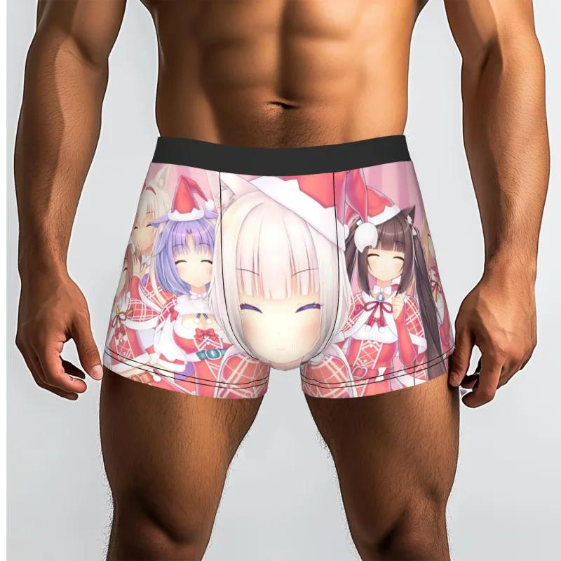 อะนิเมะ N-Nekopara Chocola วานิลลาชุดชั้นในชายพิมพ์เกมกางเกงบ็อกเซอร์กางเกงขาสั้นกางเกงกางเกงนุ่ม — image 14