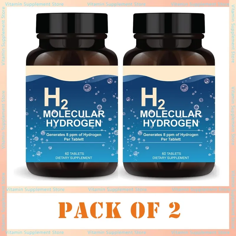H2 Molecular Hydrogen Water Tablets Hydrogen & Magnesium Supplement Support Energy Production Recovery Cognitive Function