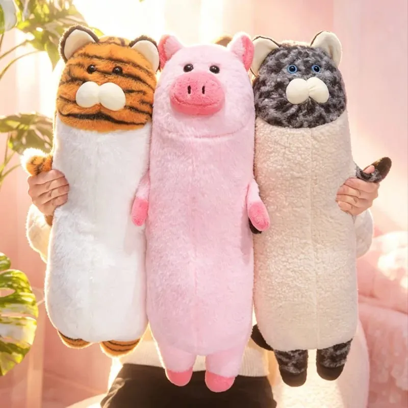 Série animal travesseiro de pelúcia leopardo elefante pinguim almofada de pelúcia kawaii acompanhar brinquedo de sono decoração para casa brinquedos presentes de aniversário — image 6