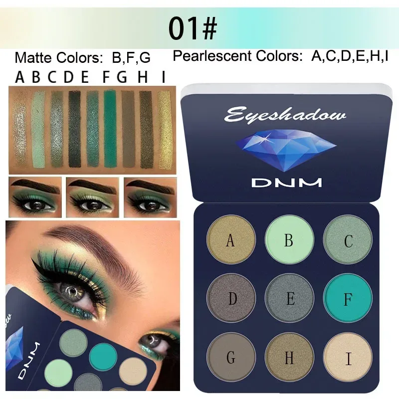 9 Colors Nude Eyeshadow Powder Makeup Palette Matte Shimmer Eye Pigmented Powder Make Up New Warm Earth Color Eyeshadow — image 10