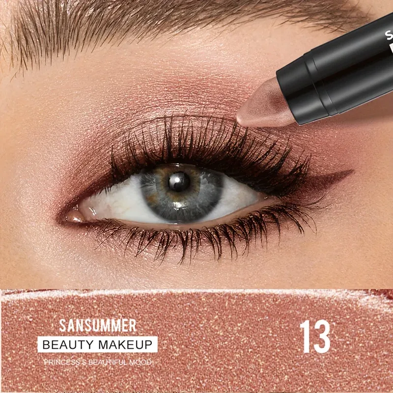 7-color waterproof eye shadow stick pearlescent matte treatment to create a natural and lasting eye makeup flash. — image 8