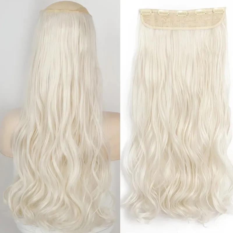 32inch Synthetic Hair Extensions One Piece 5 Clips Long Straight High Temperature Fiber Black Brown Hairpiece — image 25