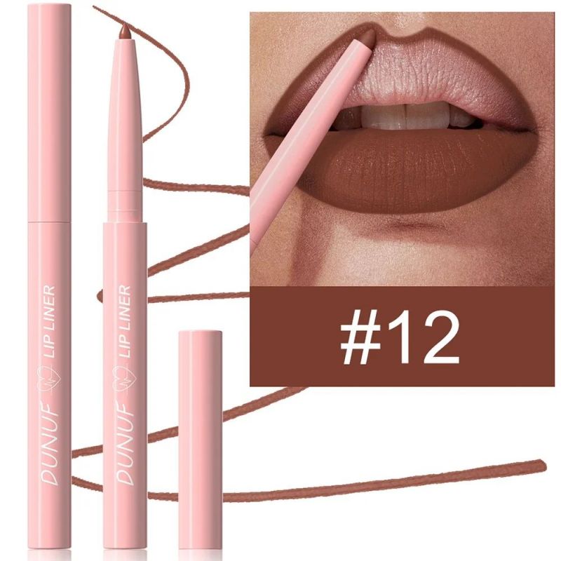 12 Kinds Of Waterproof Lip Liner In Different Colors Matte Finish Easy Coloring Non Fade Color Rendering Lip Gloss Beauty