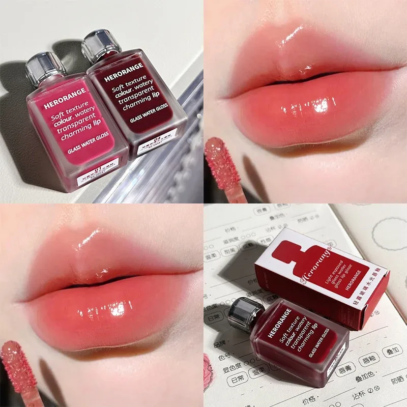 Water-Glow Mirror Lip Gloss Long Lasting Moisturizing Hydrating Lip Tint Makeup Skin-Brightening Lipstick Korean Women Cosmetic — image 12
