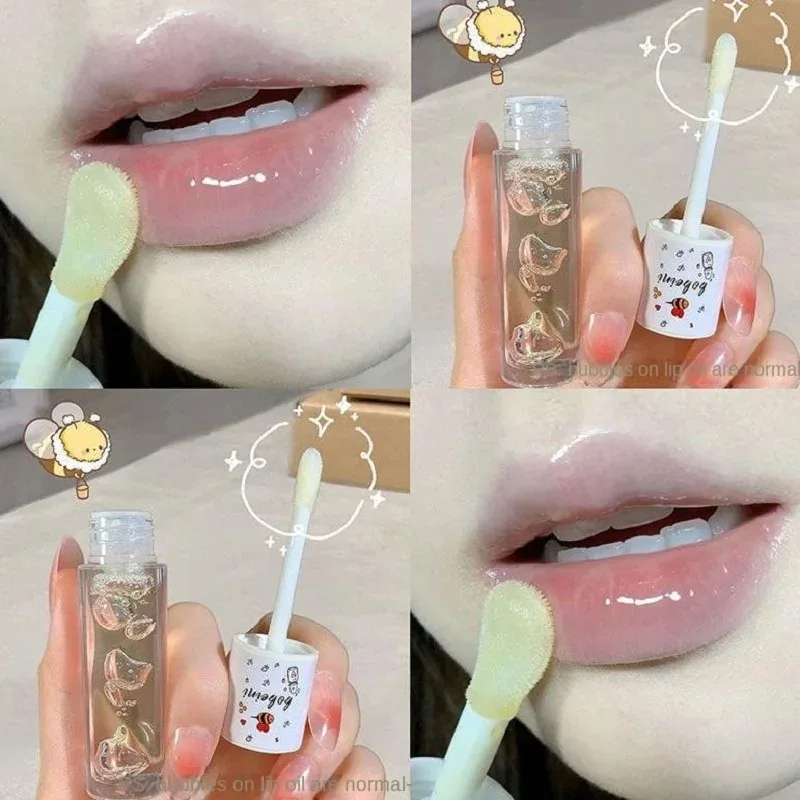 Honey Lip Oil Water Light Transparent Glass Honey Lip Moisturizing Lip Oil Moisturizing Lips Student Affordable — image 7