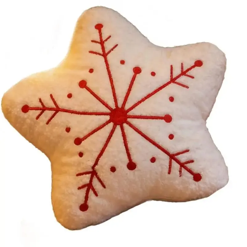 U13F Christmas Plush Pillow Soft Holiday Cushion for Warm Kids Room Seasonal Decors