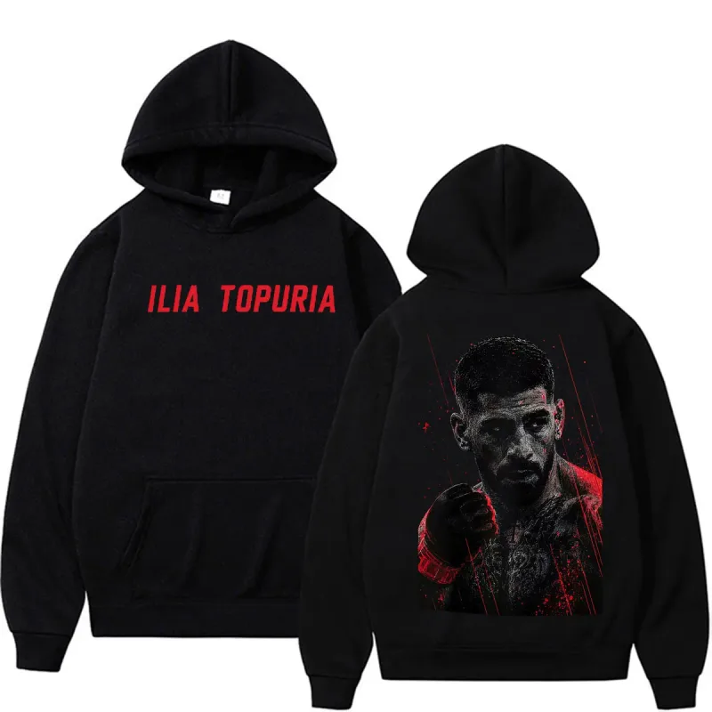 Ilia Topuria El Matador sudaderas con capucha gráficas Vintage ropa de hombre sudaderas estéticas de violencia jerséis casuales de lana ropa de calle