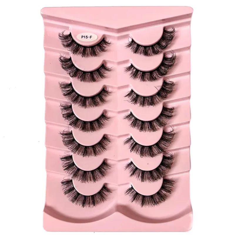 7 Pairs False Eyelashes Wispy Lashes Natural Look Fake Eyelashes Faux Mink Fluffy Strip False Lashes Pack — image 24