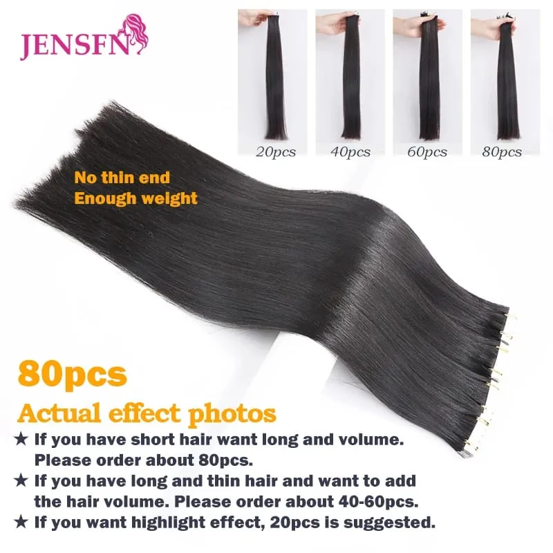 High Quality Mini Tape In Hair Extensions 100% Remy Natural Real Human Hair 16"-26"Inch Straight Tape Ins For Salon — image 3