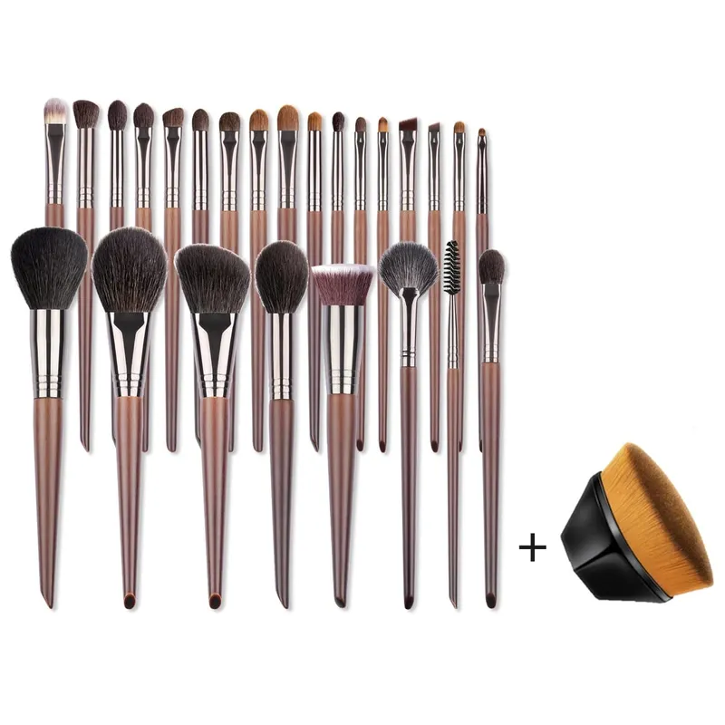 OVW Makeup Brushes Set 24pcs Natural Goat Hair Powder Foundation Contour Blending Eyeshadow Eyeliner Makeup Tools maquillaje