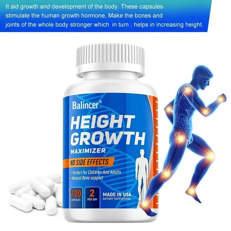 Growth Capsules Height Growth Maximizer for Bone Strength Made in USA Natural Height Increase Supplement — image 2