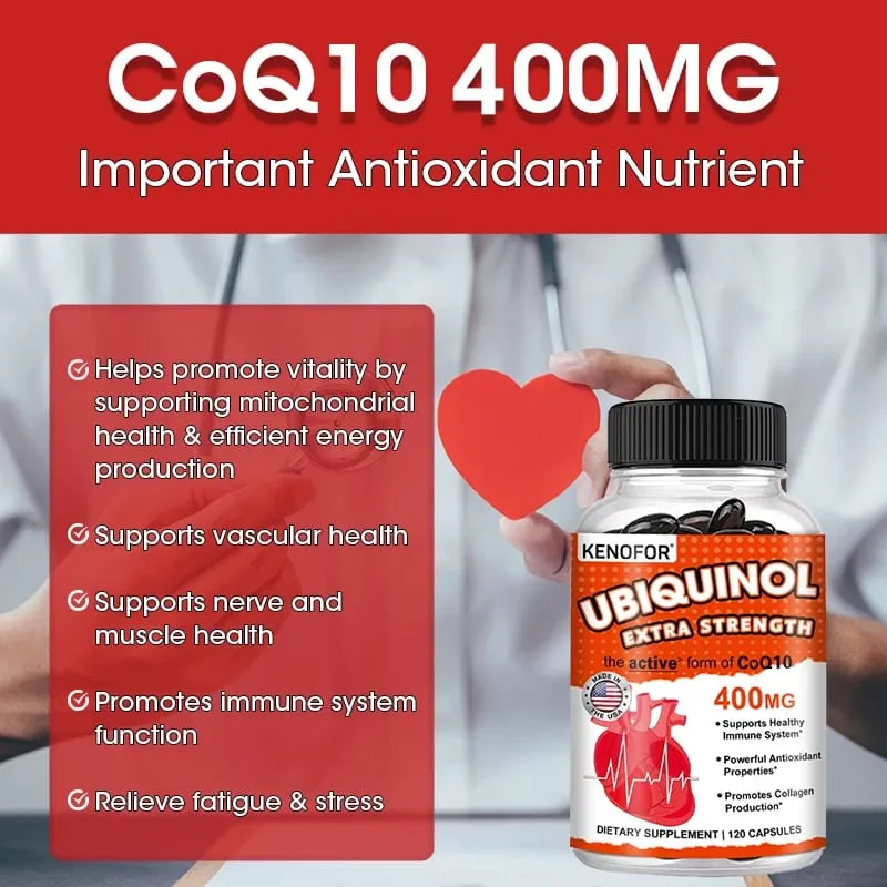 Ubiquinol CoQ10 400 mg Softgel Antioxidant - Superior Absorption Active Form Immune and Skin Support — image 4