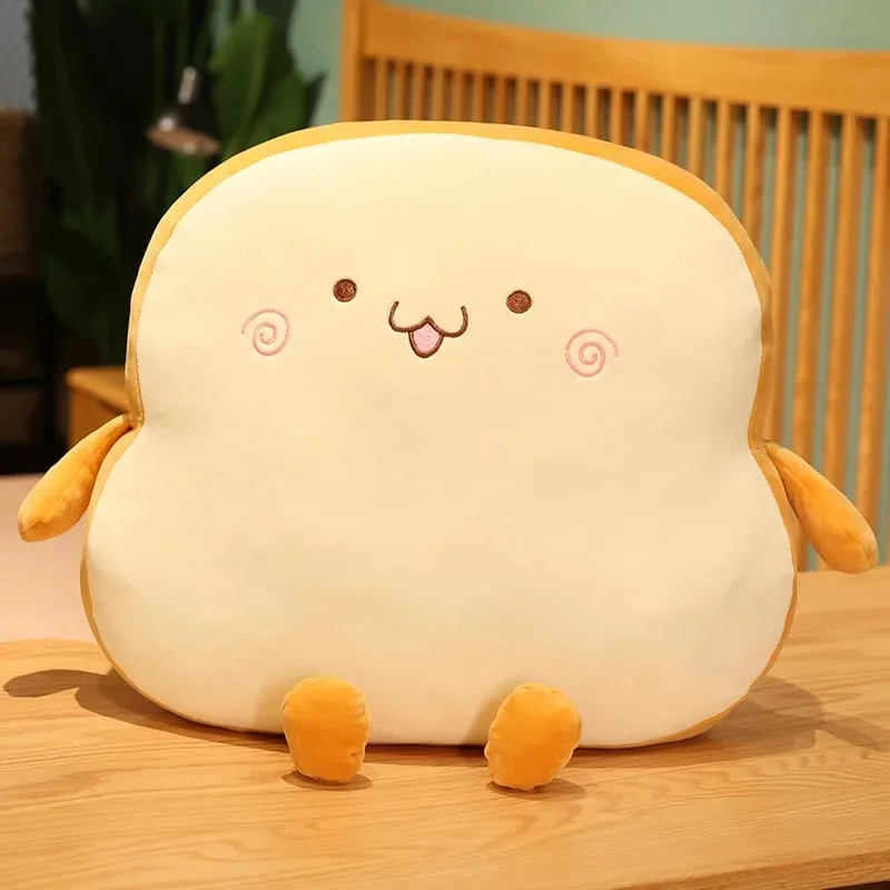 45x40cm Sop Bread Food Plush Pillow Stuffed Emotion Happy Smiling Squishy Seat Cushion Throw Pillow Lumbar Support Man Gift — image 11