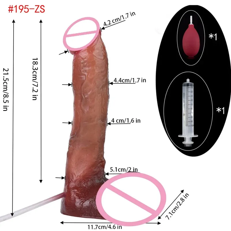 Lifelike Squirting Penis Silicone Ejaculation Large Realistic Dildo With Sucker Skin Touch Anal Sex Toys For Women — image 7