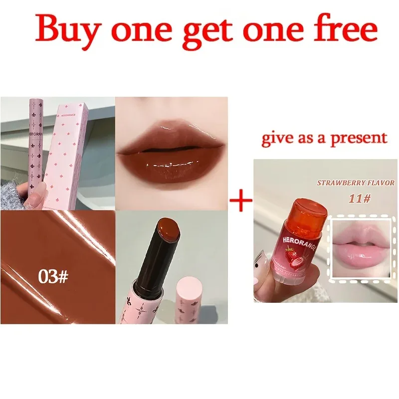 Herorange 1+1 Lip Set Hydrating Long Lasting Glitter Lip Makeup Portable Holiday Gift — image 8