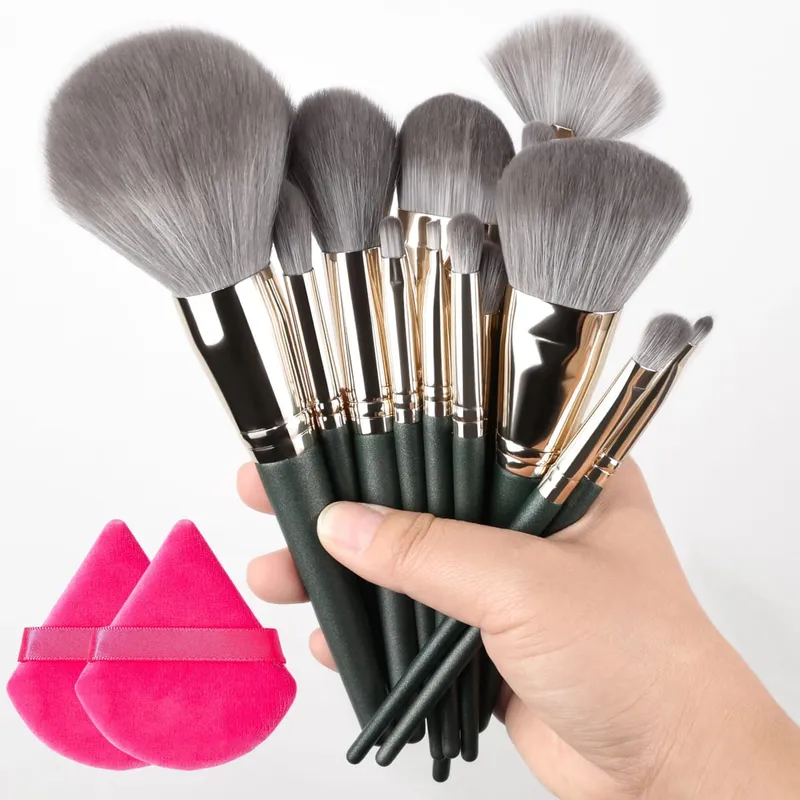 10/14Pcs Makeup Brushes Set EyeShadow Foundation Women Cosmetic Loose Powder Blush Super Soft Blending Make Up Brush Beauty Tool — image 23