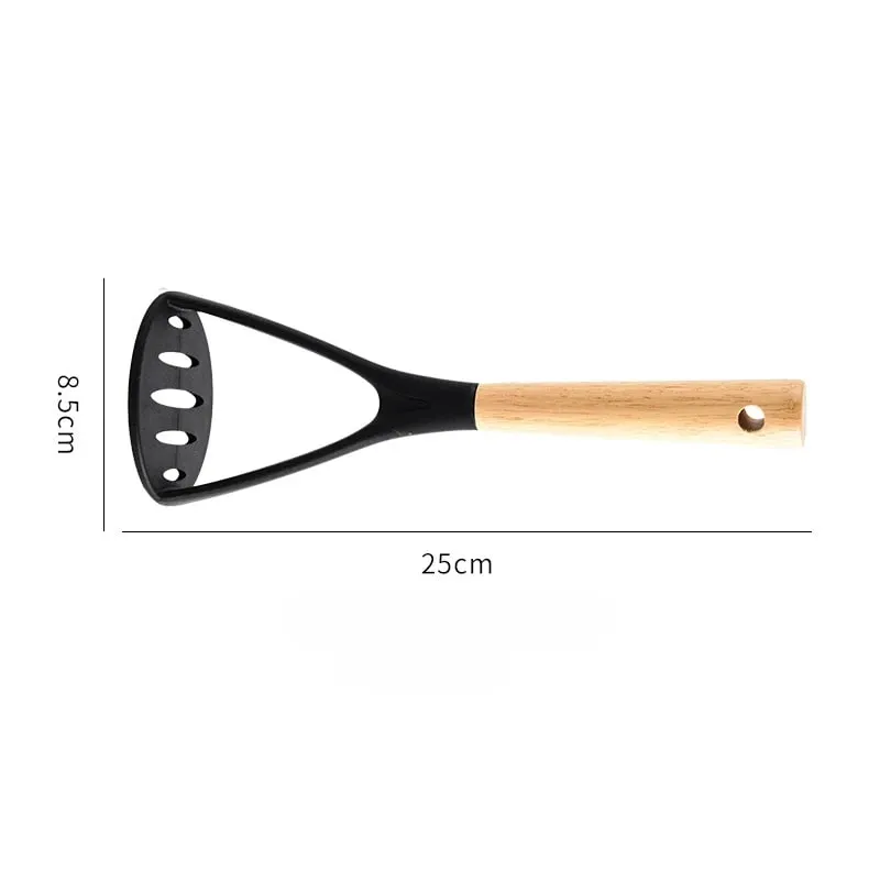 Cross-border kitchen tools Silicone potato press purer Garlic press Potato purer Resistant to high temperatures — image 3