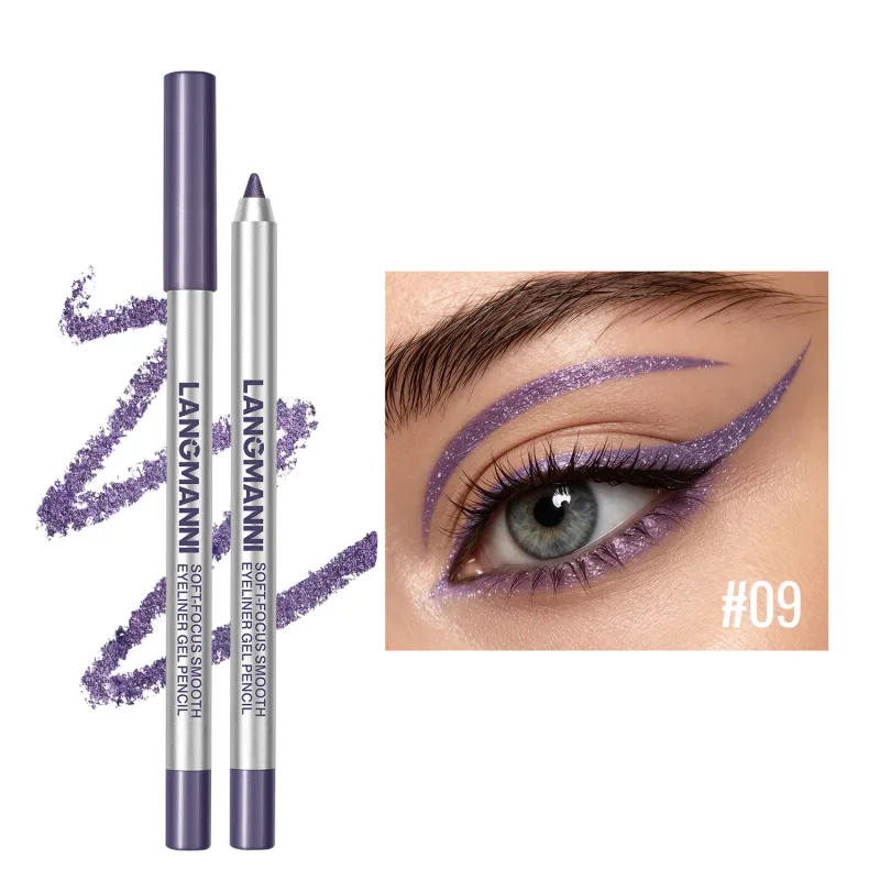 Matita gel per eyeliner brillante perlescente, impermeabile e resistente al sudore, a lunga durata, liscia e facile da colorare, trucco per gli occhi delle donne — image 16