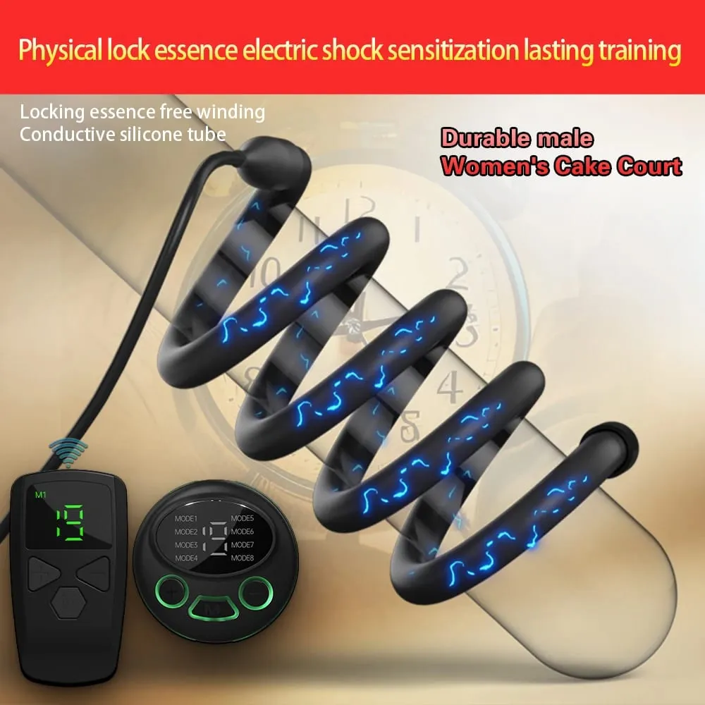 Electric Shock Penis Ring Cock Ring Delay Ejaculation Pulse Body Massager Delayed Ejaculation Prostatic Massage Sex Toys for Men — image 2
