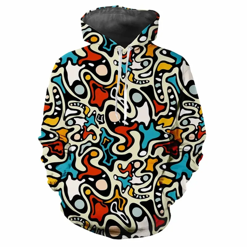 2024 Fashion Men's Hooded Printed Letter Pattern Sweatshirt Casual Long Sleeve Hooded Top Street Design Men's Sportswear — image 4