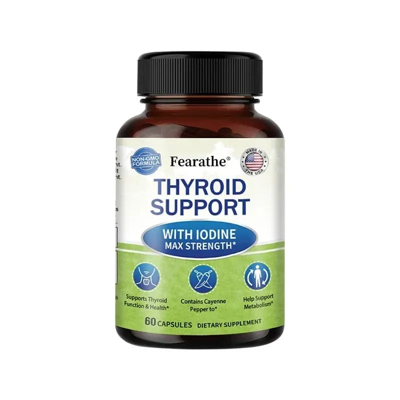 Maximum Strength Iodine Capsules - Thyroid Support Supplement Helps Metabolism For Thyroid Function and Health — image 8