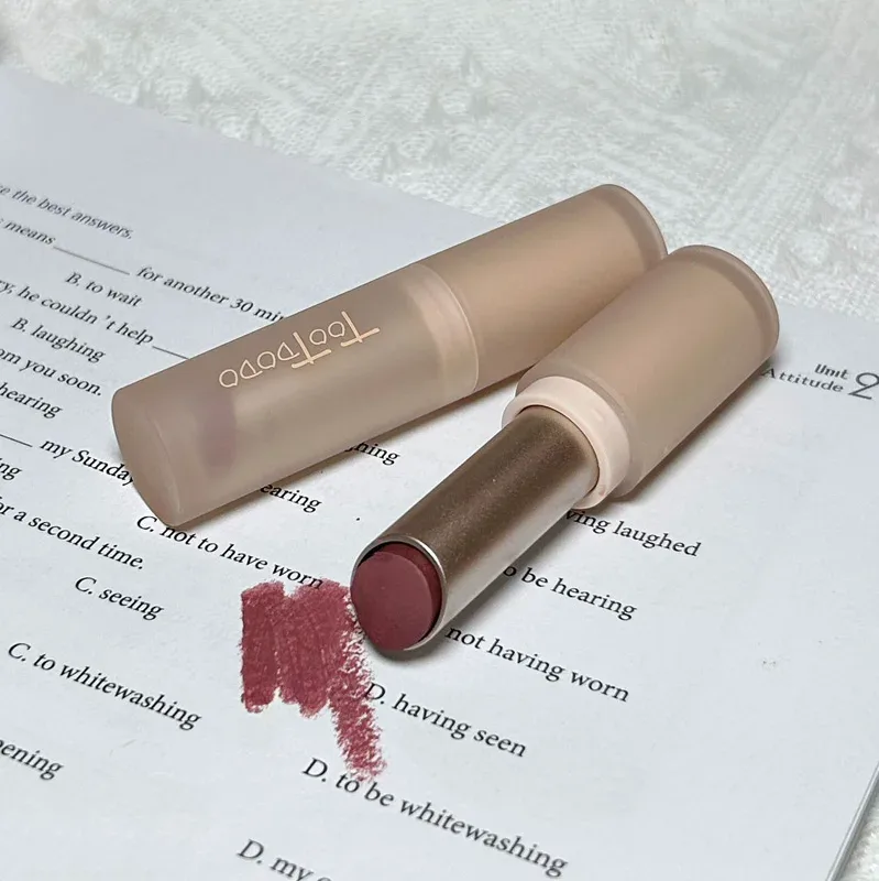 Toot Dodo Matte Lip Mud Cool Brown Low Saturation Waterproof Long Lasting Misty Lip Makeup — image 4