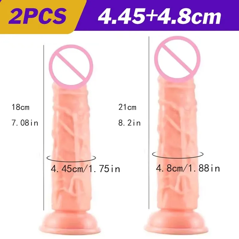 Realistic Flesh Colored Silicone Dildo with Suction Cup Soft Butt Plug Adult Sex Toy for Women And Men Realistic Soft Dildo — image 20