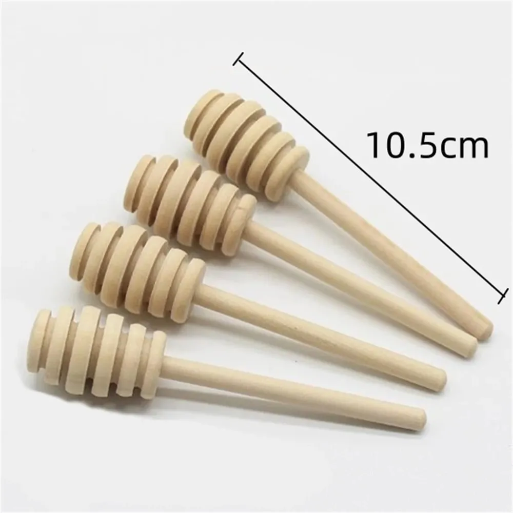 100pcs Wood Honey Dipper Stick Server for Honey Jar Dispense Drizzle Honey — image 9